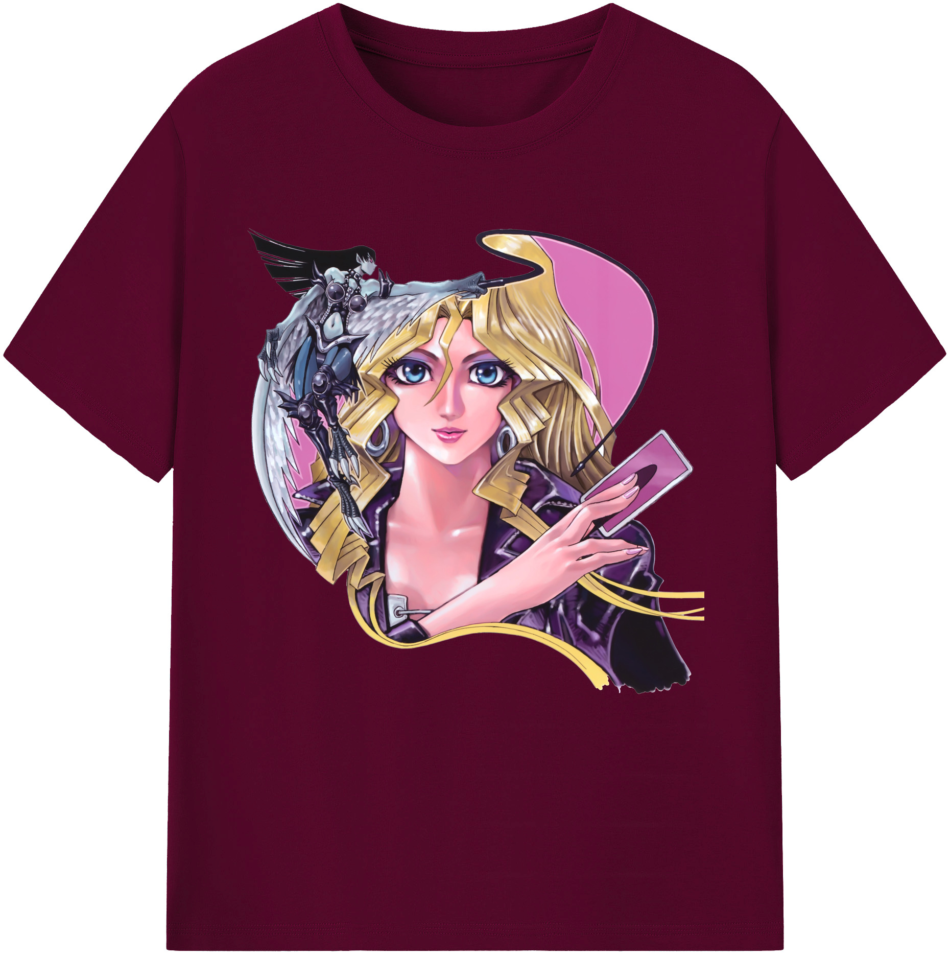 （画像用） 遊☆戯☆王 Yu-Gi-Oh! レディースカジュアルプリントTシャツ（綿100％）